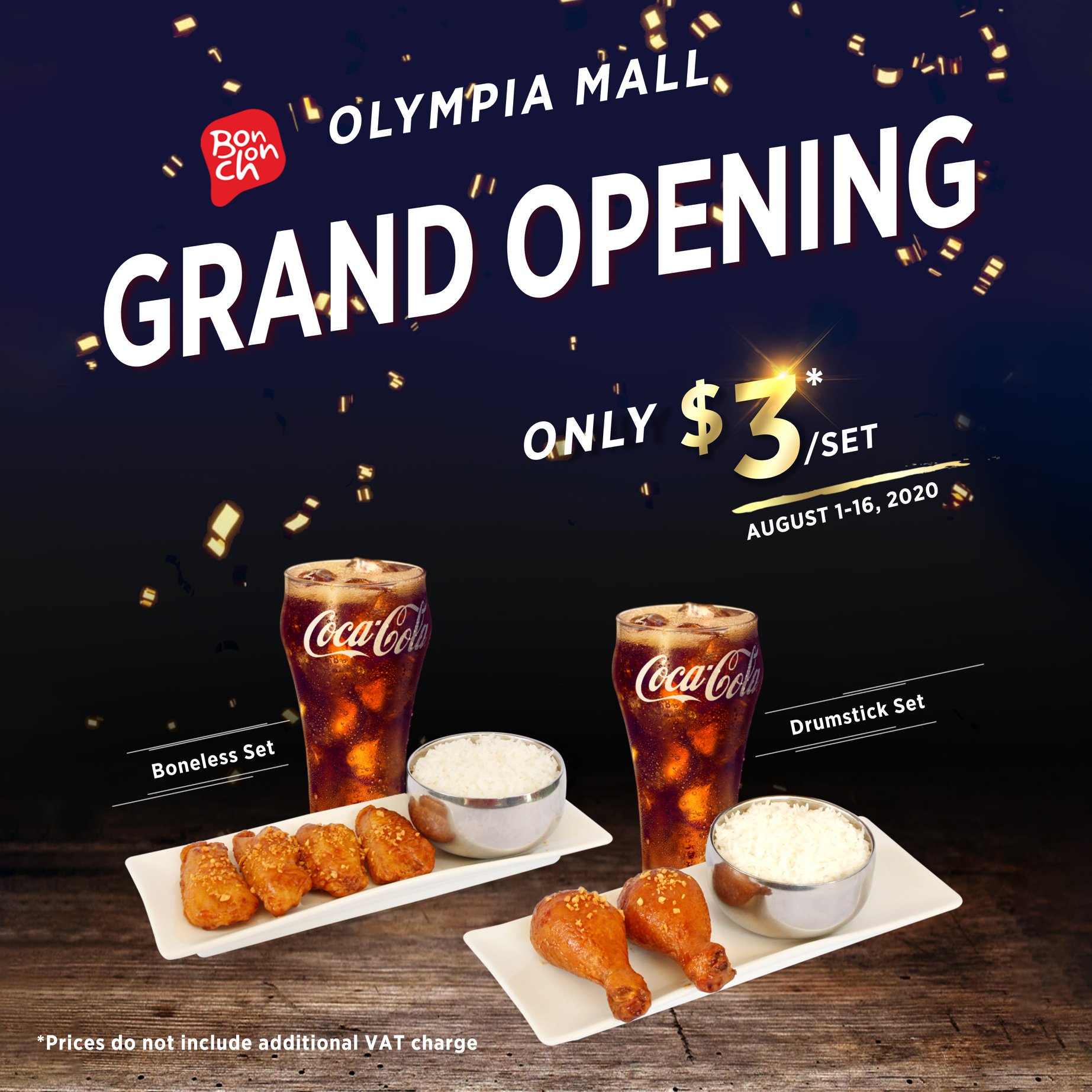 Olympia Mall Grand Opening Only $3/Set
