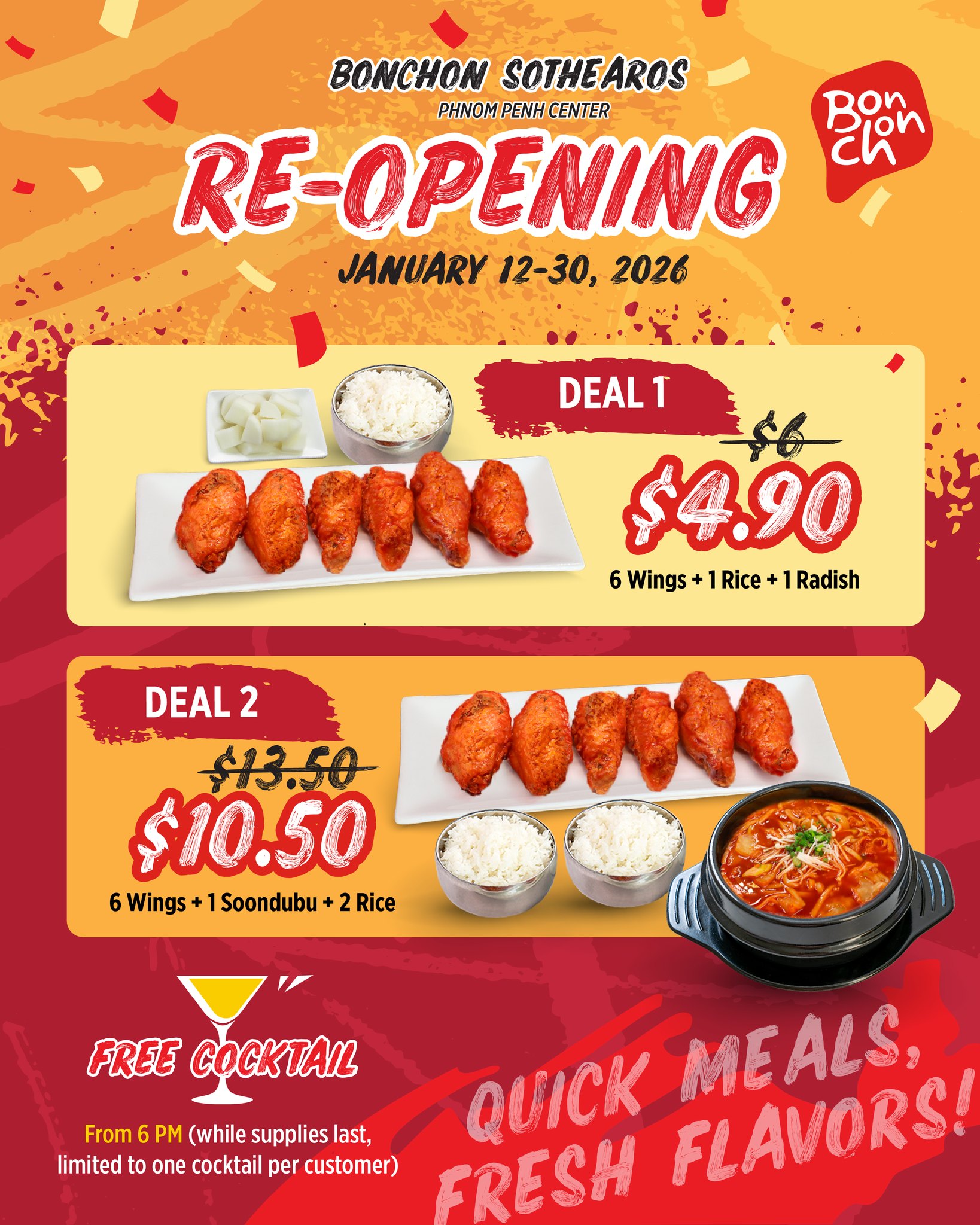 Bonchon Phnom Penh Center Re-Opening